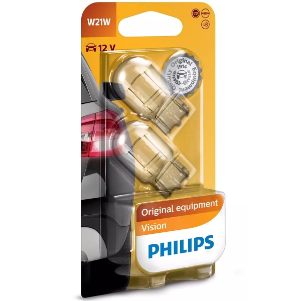 Set 2 Buc Bec Philips W21W 12V W3X16D Blister 12065B2